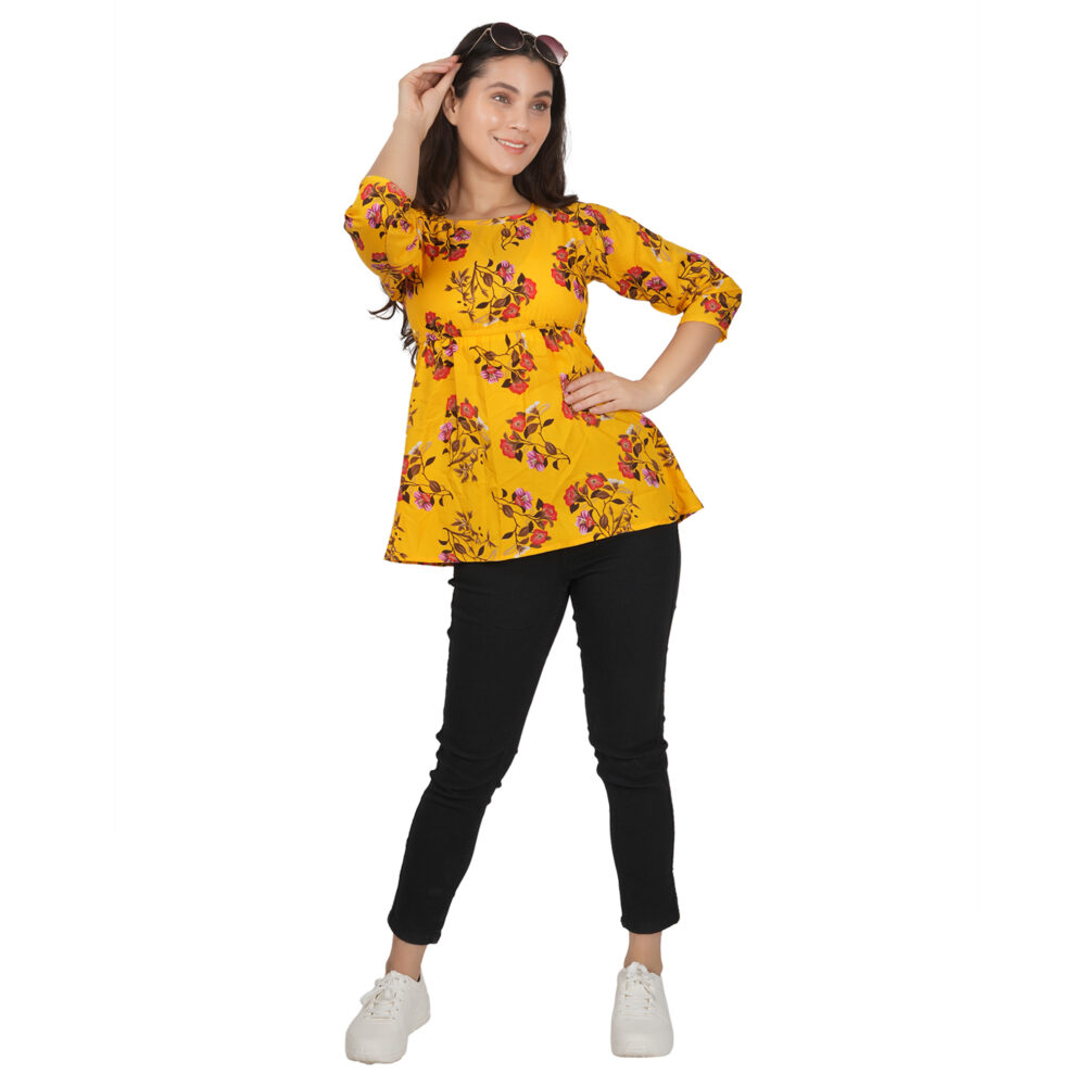 Yellow Printed Top
