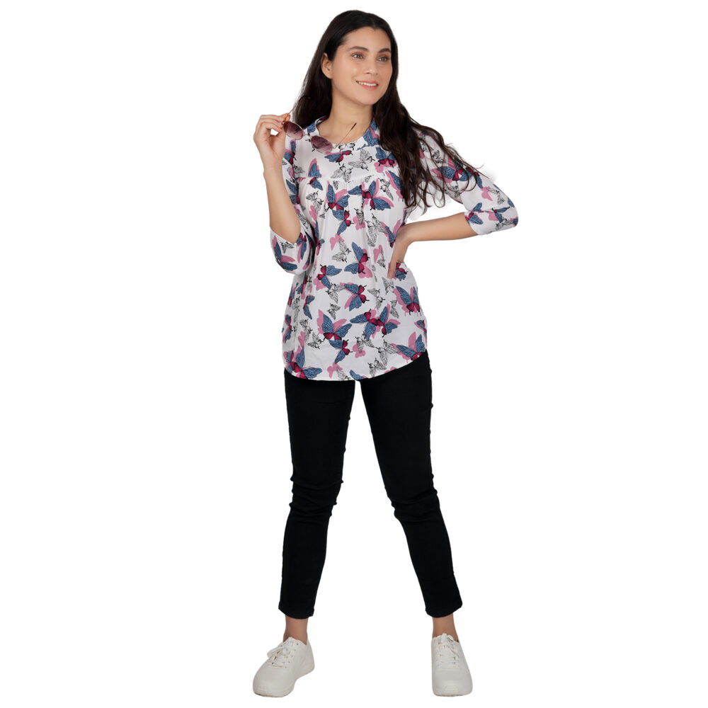 Teenager White Printed Top - Image 3