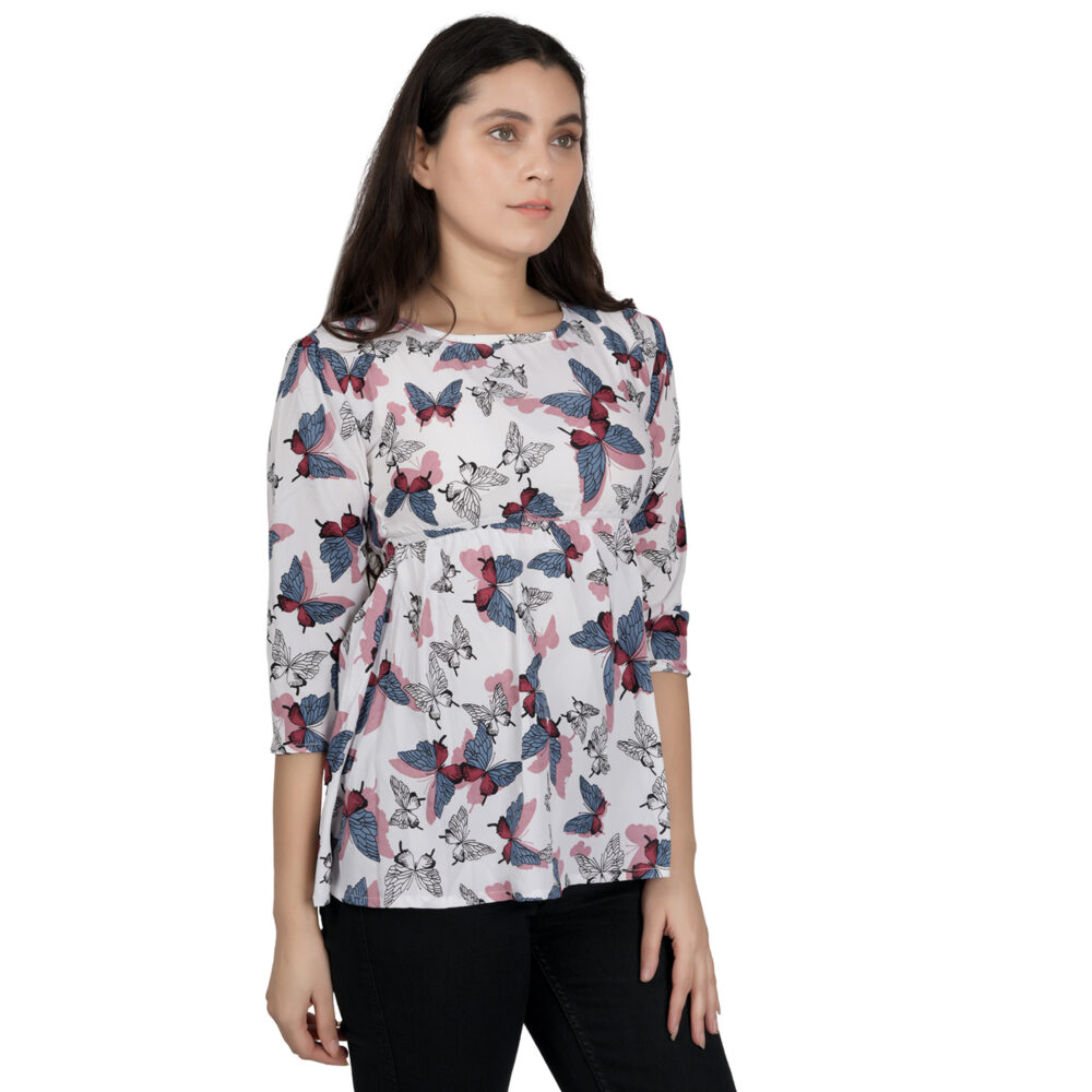 White Printed Top - Image 4