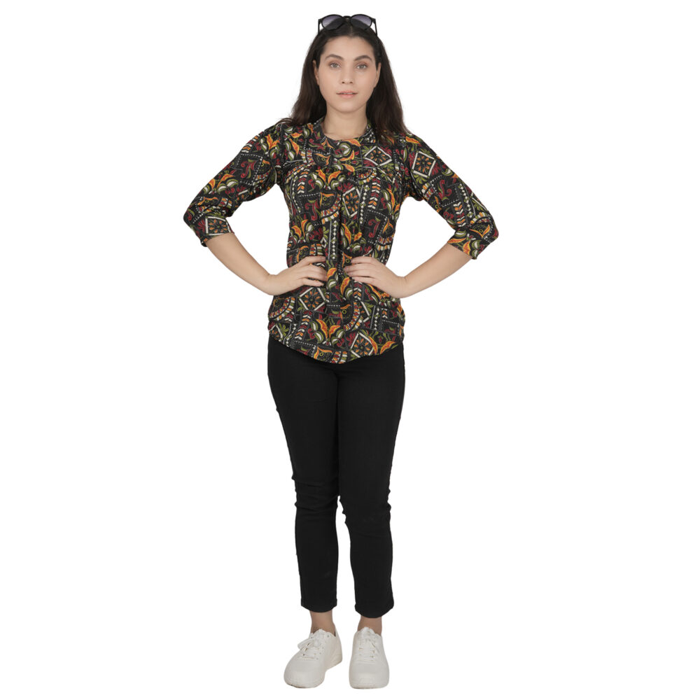 Multi-Color Printed Top