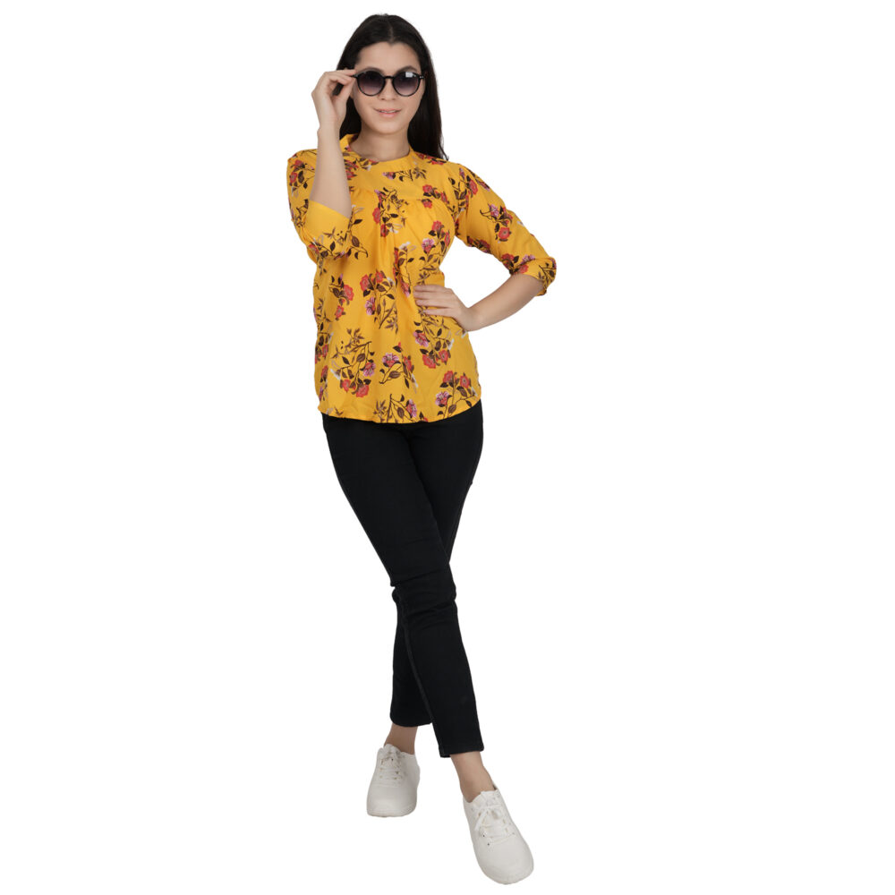 Yellow Printed Top - Image 2